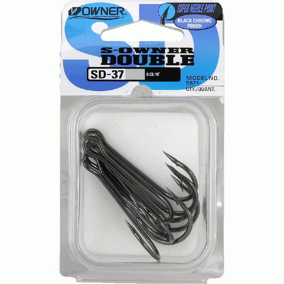 Крючок OWNER двойной SD-37 BC №6/0 4шт, Размер: №6/0, Количество: 4, фото 