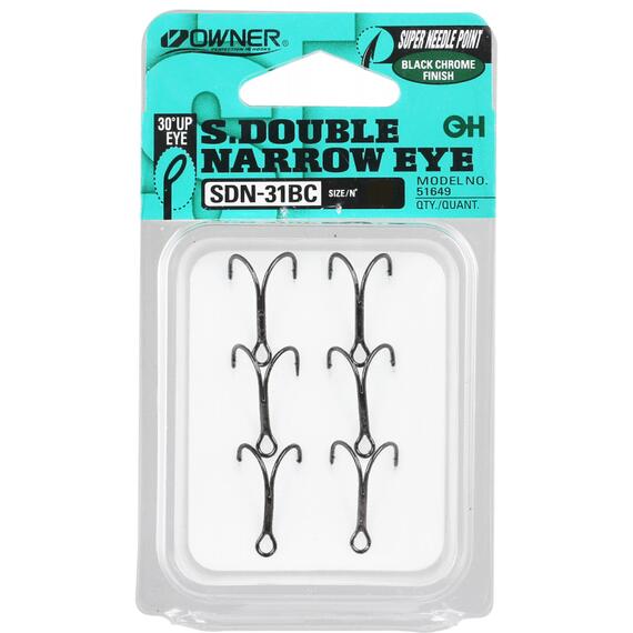Крючок OWNER двойной SDN-31BC №10 6шт, Размер: №10, Количество: 6, фото 