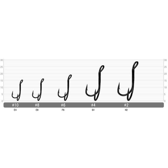 Крючок OWNER двойной SDN-31BC №6 6шт, Размер: №6, Количество: 6, фото , изображение 2