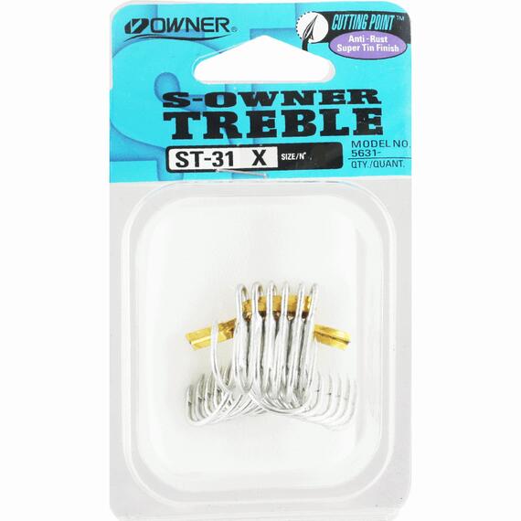 Крючок OWNER тройной ST-31TN №8 8шт, Размер: №8, Количество: 8, фото 