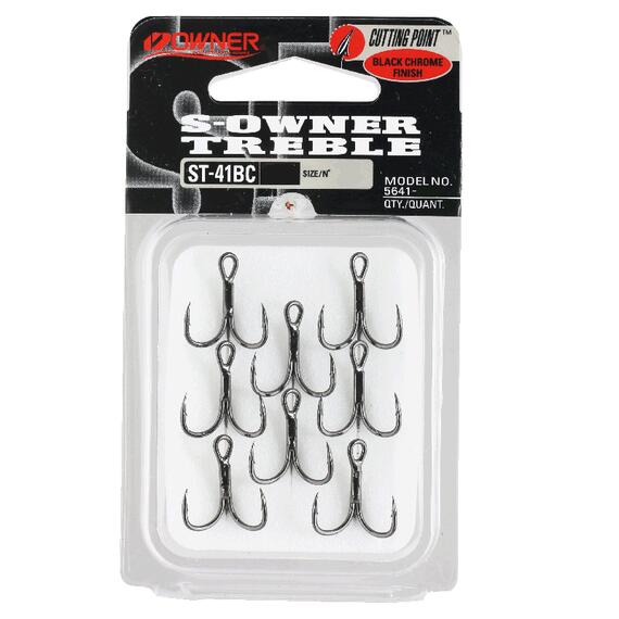Крючок OWNER тройной ST-41BC №1/0 6шт, Размер: №1/0, Количество: 6, фото 