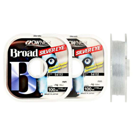 Леска OWNER Broad Silver Eye 100м 0,2мм 4кг, Цвет: light gray, Размер: 0.2 мм, фото 