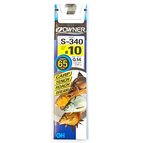 Поводок готовый OWNER S-340 №14 9шт, Номер: №14, фото 