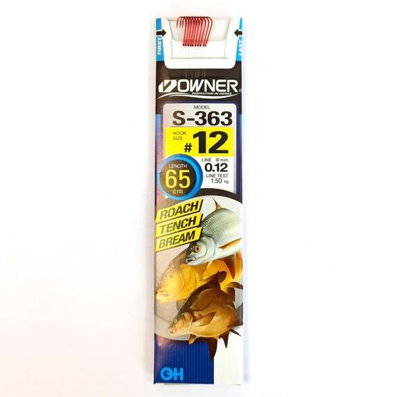 Поводок готовый OWNER S-363 №12 10шт, Номер: №12, фото 