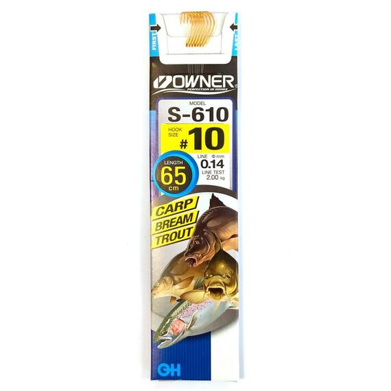 Поводок готовый OWNER S-610 №10 8шт, Номер: №10, фото 