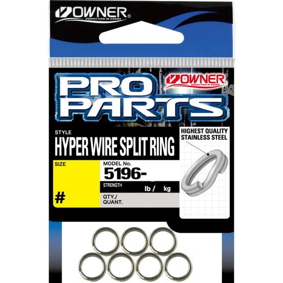 Кольцо заводное OWNER Split Ring Hyper Wide steel №3 10шт, Номер: №3, фото 