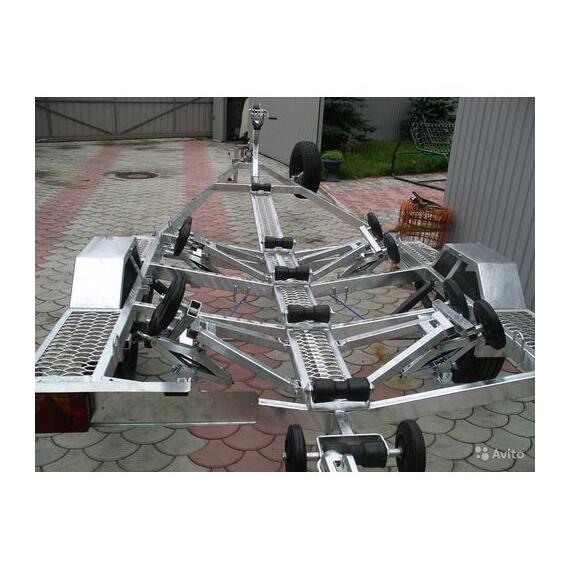 Прицеп лодочный одноосный ЛАВ 81016 (ложементы) Вектор, фото , изображение 11