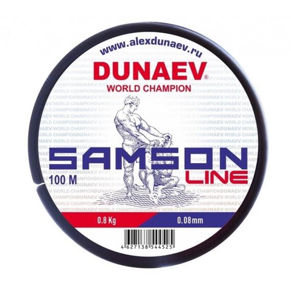 Леска Dunaev Samson 0.14мм 100м, Диаметр лески: 0,14 мм, Размотка: 100 м, Разрывная нагрузка: 2 кг, фото 