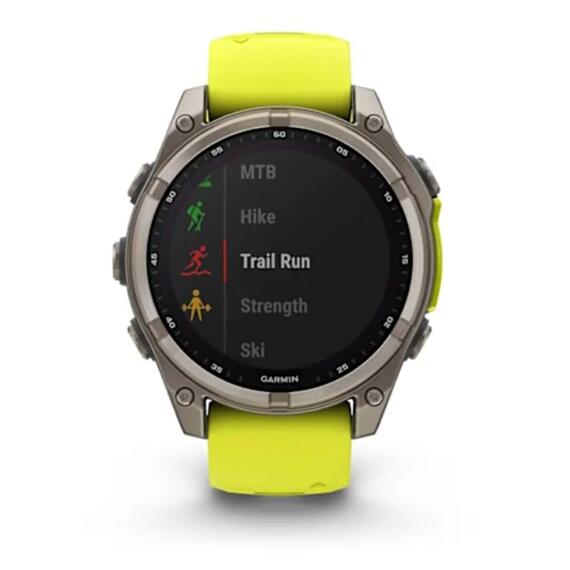 Часы Garmin Fenix 8 - 47 мм Solar Sapphire титан, силиконовый ремешок, фото , изображение 7