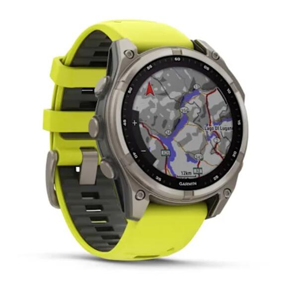 Часы Garmin Fenix 8 - 47 мм Solar Sapphire титан, силиконовый ремешок, фото , изображение 3