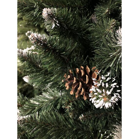 Ёлка (ель) искусственная Хрустальная (белое напыление с шишками 120 см), фото , изображение 2