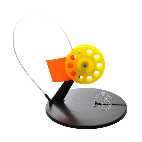 Жерлица ТРИ КИТА с угл. стойкой с кат. d.85 цв.жёлтый, фото 