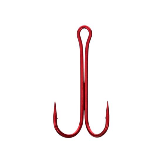 Двойник FLAGMAN Double Hook Long SS Red №8 5шт, фото 