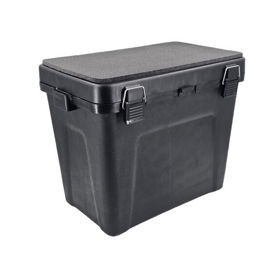 Ящик зимний ТРИ КИТА черный малый (4 отделения для приманок ) (310*360*240), фото 