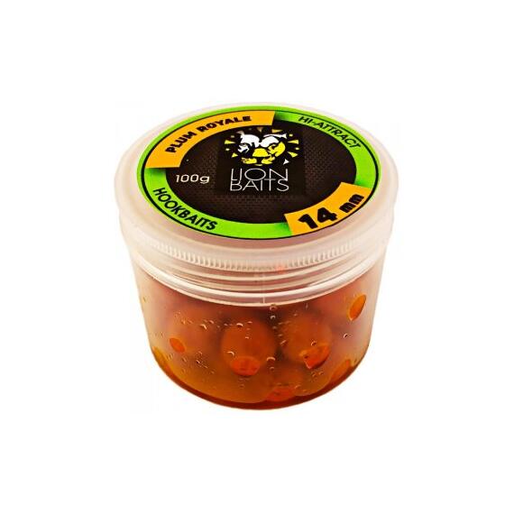 Lion Baits Бойл в банке (HI-ATTRACT) 14 мм PLUM ROYALE - 100 гр, Вкус для группировки: PLUM ROYALE, фото 