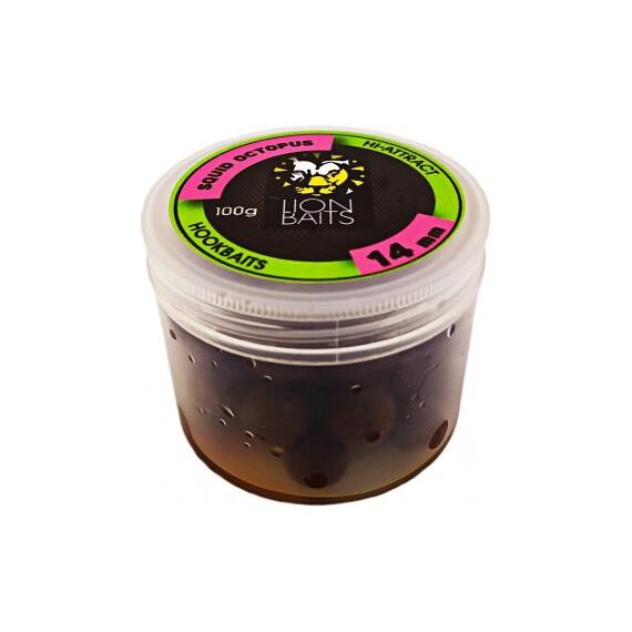 Lion Baits Бойл в банке (HI-ATTRACT) 14 мм SQUID OCTOPUS - 100 гр, Вкус для группировки: SQUID OCTOPUS, фото 