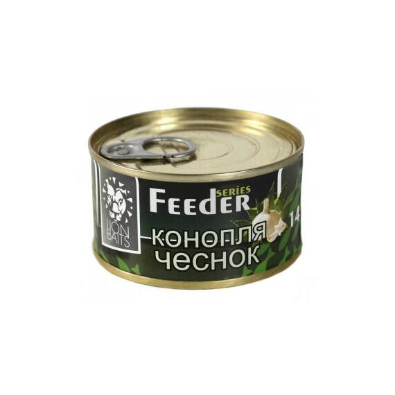 Lion Baits Зерновая смесь feeder Конопля чеснок - 140 мл, Вкус: Конопля чеснок, фото 