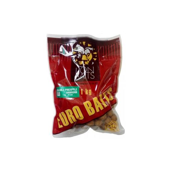 Lion Baits Бойлы растворимые серии EURO BAITS 24 мм ананас Гавайский - 1 кг, Вкус для группировки: ананас Гавайский, фото 