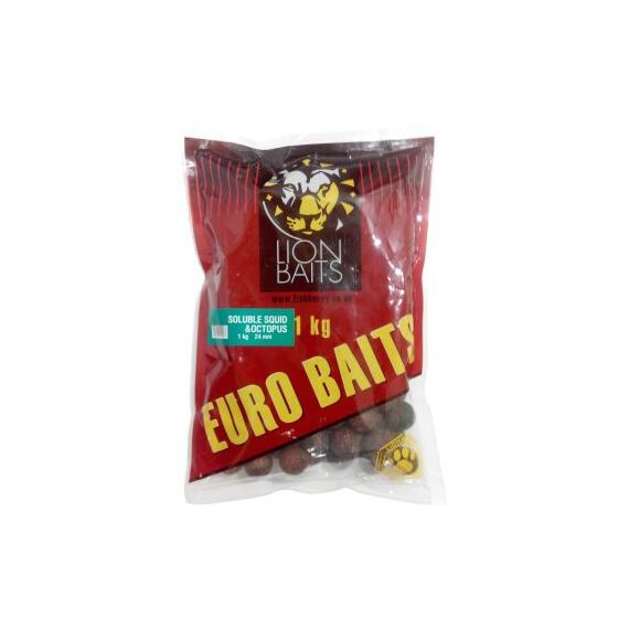 Lion Baits Бойлы растворимые серии EURO BAITS 24 мм кальмар и осьминог - 1 кг, Вкус для группировки: кальмар и осьминог, фото 