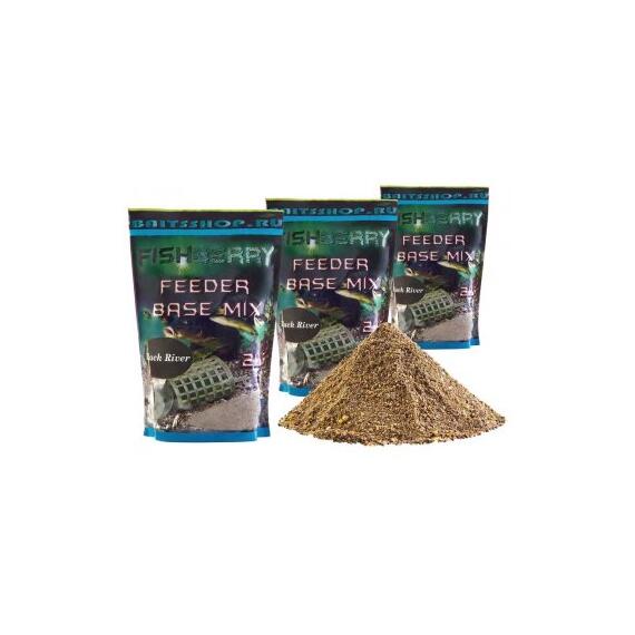 FishBerry Прикормочная смесь Feeder - Black River - 2 кг, Вкус для группировки: Feeder - Black River, фото 