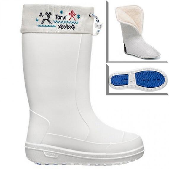 Сапоги "TORVI" -40С (ЭВА ТЭП) Онега с меховымм 4 слойным вкладышем; Белый, р.39, фото 