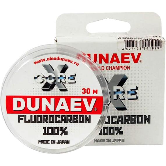 Леска Dunaev Fluorocarbon 0.235мм 30м, Диаметр лески: 0.235 мм, Размотка: 30 м, Разрывная нагрузка: 5 кг, фото 