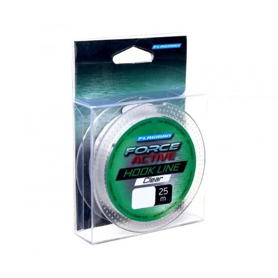 Леска FLAGMAN Force Active Hook Lenght 25м 0.20мм, Диаметр лески: 0,20 мм, Размотка: 25 м, Разрывная нагрузка: 2,95 кг, фото , изображение 2