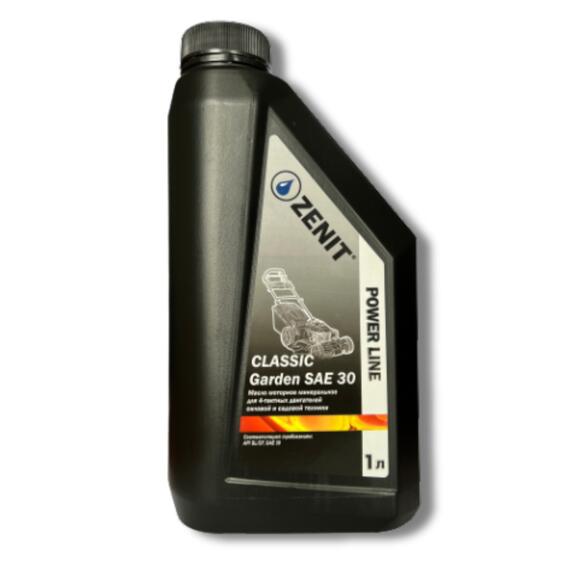 Масло моторное ZENIT SAE 30 4-тактное для газонокосилок 1 л, фото , изображение 6
