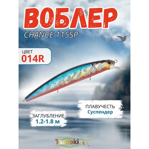 Воблер TsuYoki CHANCE 115SP 014R, фото 