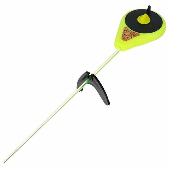 Удочка зимняя ТРИ КИТА "Балалайка" УС-2 (хлыст поликарбонат) жёлтая (индивид. пакет), фото 