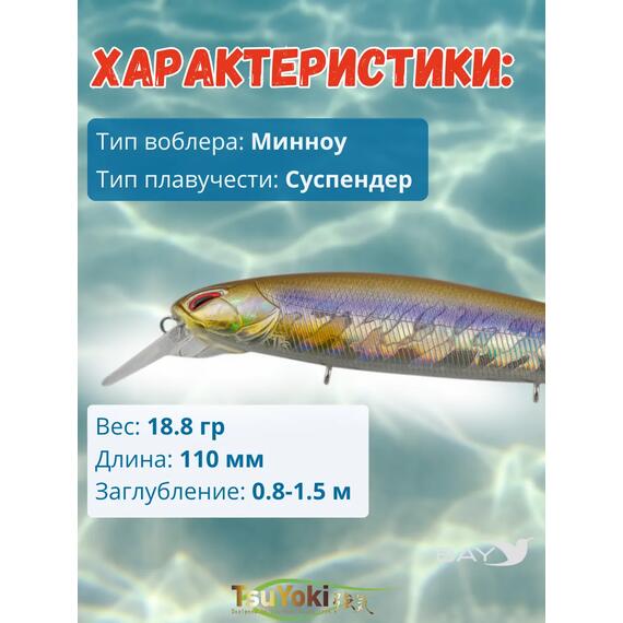 Воблер TsuYoki DIPLOMAT SR 110 SP 200, Цвет: 200, Вес воблера (г): 19, Длина воблера (мм): 110, фото , изображение 2