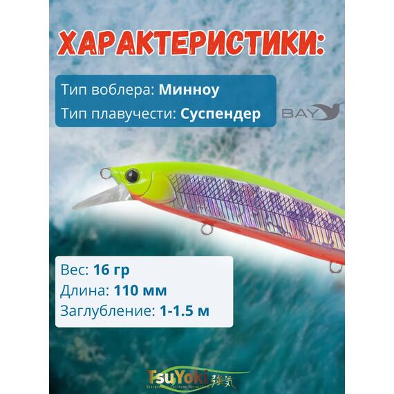 Воблер TsuYoki COLECTOR 110SP 072CH, фото , изображение 2