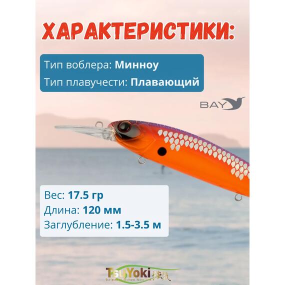 Воблер TsuYoki JASS SR 120F 1119, фото , изображение 2