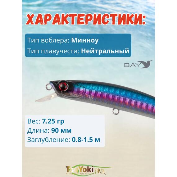 Воблер TsuYoki TAMER 90SP A195, Цвет: A195, фото , изображение 2