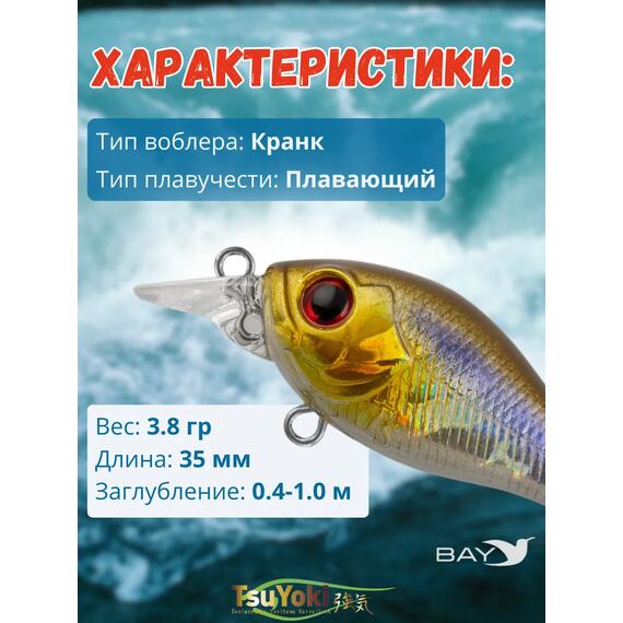 Воблер TsuYoki GAMBIT 35F 200, Цвет: 200, Вес воблера (г): 10, Длина воблера (мм): 35, фото , изображение 2