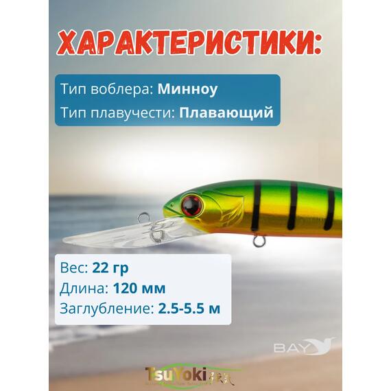 Воблер TsuYoki JASS 120F 1052, фото , изображение 2