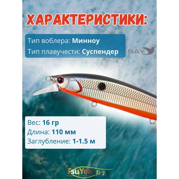 Воблер TsuYoki COLECTOR 110SP 073Z, фото , изображение 2