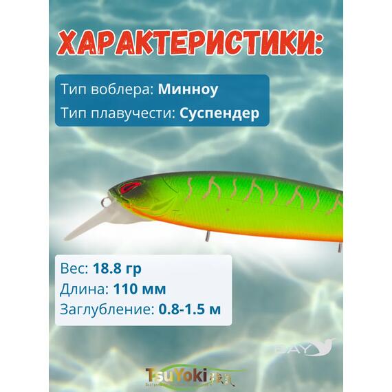 Воблер TsuYoki DIPLOMAT SR 110 SP 013, Цвет: 013, Вес воблера (г): 19, Длина воблера (мм): 110, фото , изображение 2