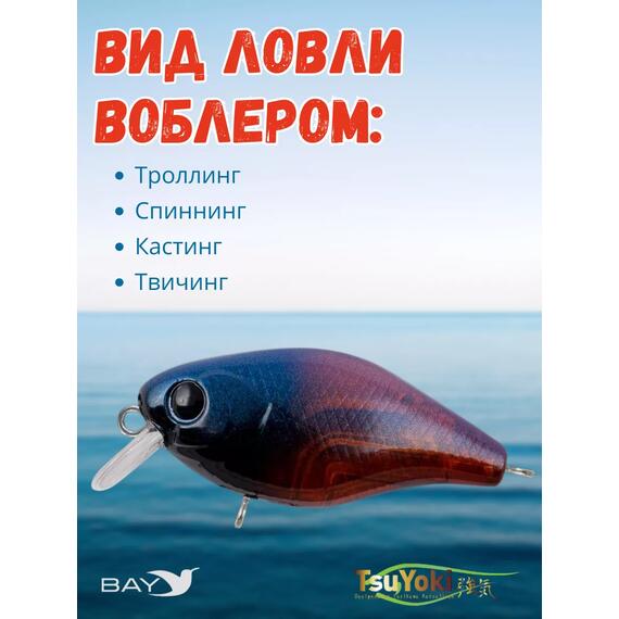 Воблер TsuYoki CHEF 38F L012M, Цвет: L012M, Вес воблера (г): 4,3, Длина воблера (мм): 38, Тип воблера: Крэнк, Тип плавучести : плавающий, Штрихкод: 462713998, Количество крючков: 2, фото , изображение 3