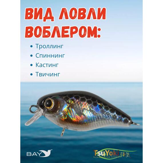 Воблер TsuYoki CHEF 38F 264, Цвет: 264, Вес воблера (г): 4,3, Длина воблера (мм): 38, Тип воблера: Крэнк, Тип плавучести : плавающий, Штрихкод: 4627139943754, Количество крючков: 2, фото , изображение 3