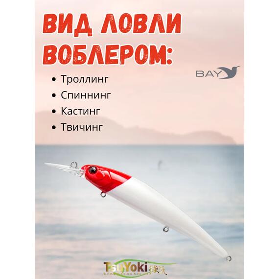 Воблер TsuYoki JASS SR 120F 443, Цвет: 443, Вес воблера (г): 17,5, Длина воблера (мм): 120, Тип воблера: Минноу, Тип плавучести : плавающий, Штрихкод: 4627138882511, Количество крючков: 3, фото , изображение 3