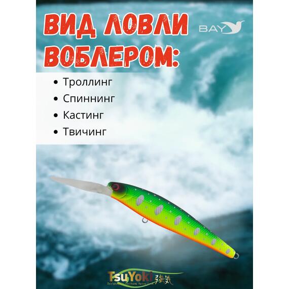 Воблер TsuYoki HIRU 90SP 013S, Цвет: 013S, Вес воблера (г): 13, Длина воблера (мм): 90, фото , изображение 3