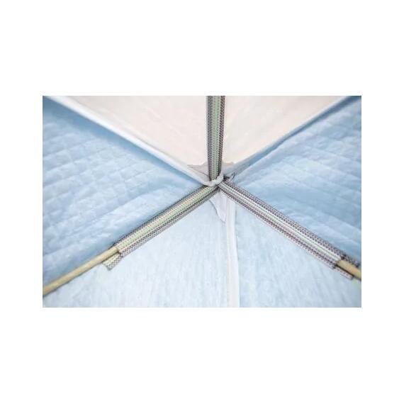 Палатка зимняя СТЭК КУБ 3Т трехслойная, дышащая с выводом под трубу (2.2х2.2х2.05м), фото , изображение 9