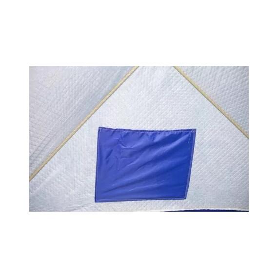 Палатка зимняя СТЭК КУБ 3Т трехслойная, дышащая с выводом под трубу (2.2х2.2х2.05м), фото , изображение 7