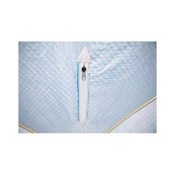 Палатка зимняя СТЭК КУБ 3Т трехслойная, дышащая с выводом под трубу (2.2х2.2х2.05м), фото , изображение 6