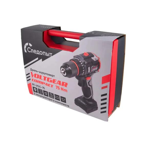 Шуруповерт-электробур Следопыт VoltGear Compact 75 Нм, 21V, 2х4Ah, фото , изображение 12