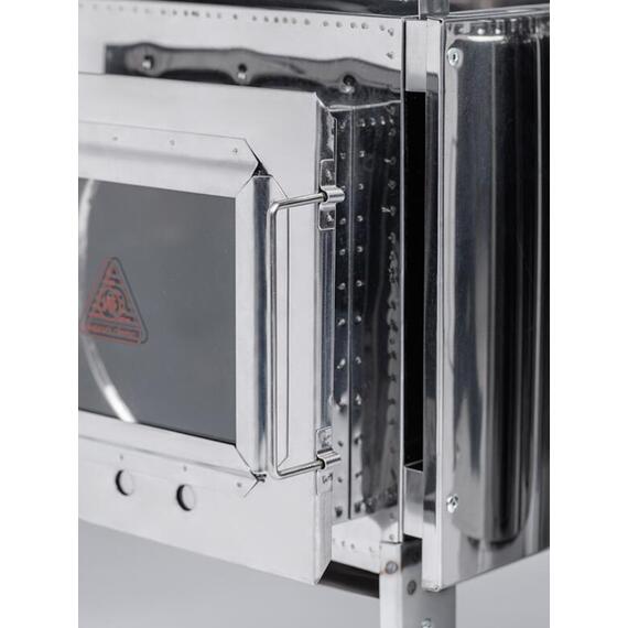 Печь-камин "ИНВЕНТ" малая 440х280х340 (нерж.сталь 0,8 мм) со стационарными экранами + короб для камней, фото , изображение 12