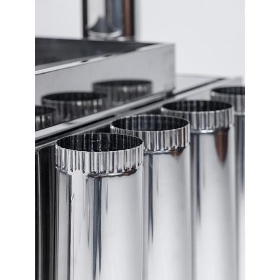 Печь-камин "ИНВЕНТ" малая 440х280х340 (нерж.сталь 0,8 мм) со стационарными экранами + короб для камней, фото , изображение 13