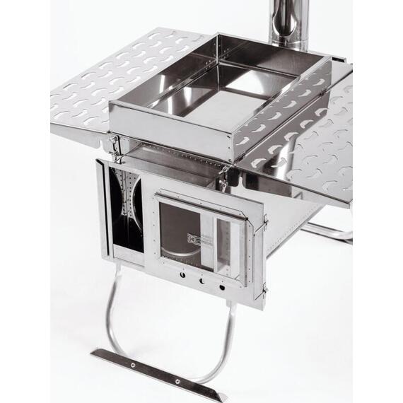 Печь-камин "ИНВЕНТ ПРО" средняя 610х300х360 (нерж.сталь 0,8 мм) экраны-трансформеры толщиной 1 мм. + короб для камней, фото , изображение 8