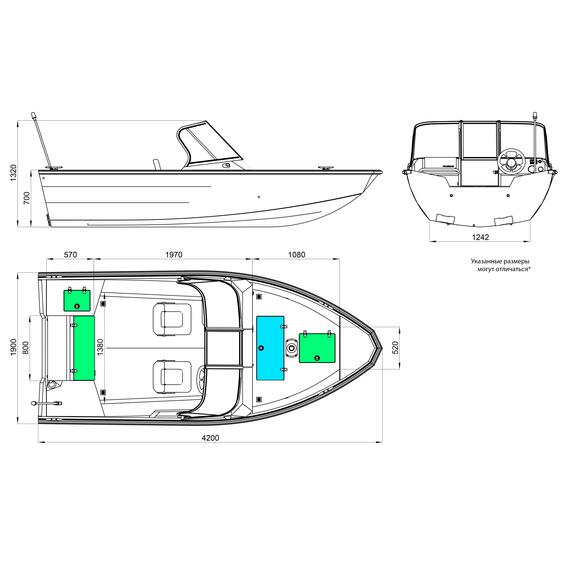 Алюминиевая лодка Windboat 4.2 DC Evo, фото , изображение 5